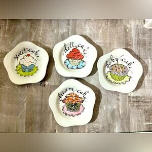 Rosanna cupcake dessert plates, set of 4